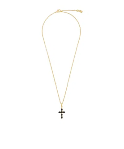 Dolce & Gabbana Cross Charm Chain Bracelet In Yellow