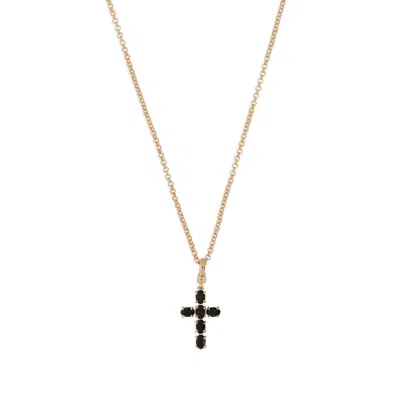 Dolce & Gabbana Cross Charm Chain Necklace In Gold