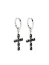 Dolce & Gabbana Cross-charm Hoop Earrings In Silver