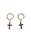 DOLCE & GABBANA CROSS HOOP EARRINGS