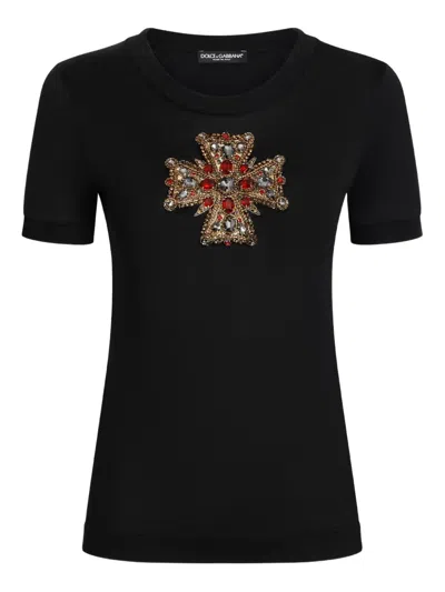 Dolce & Gabbana Cross-motif T-shirt In Black