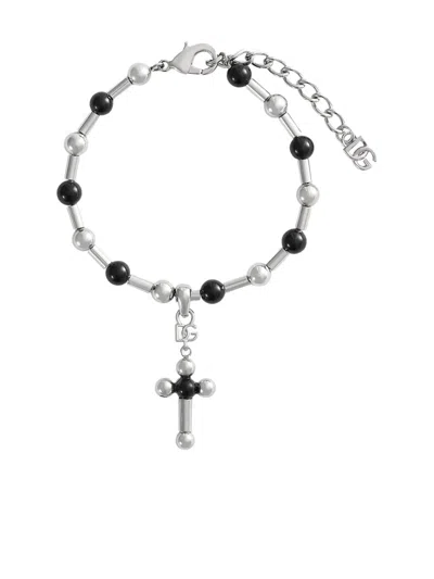 DOLCE & GABBANA CROSS-PENDANT BRACELET