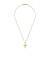 Dolce & Gabbana Cross-pendant Chain Necklace In Yellow