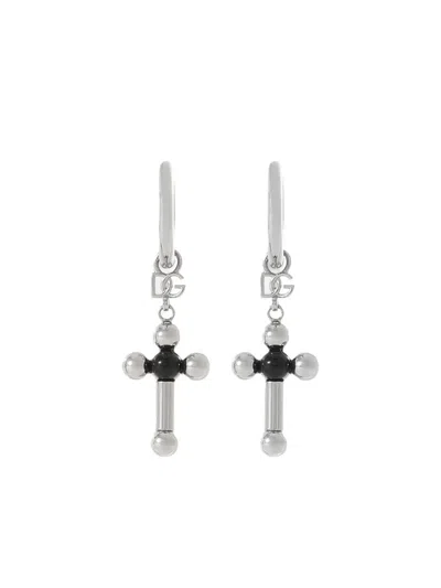 DOLCE & GABBANA CROSS-PENDANT EARRINGS