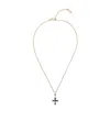 Dolce & Gabbana Cross-pendant Hain Necklace In Yellow