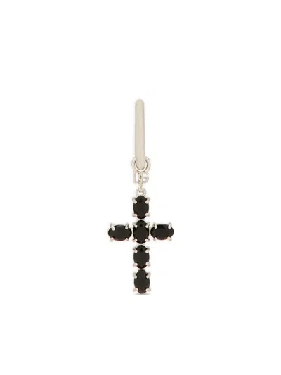 Dolce & Gabbana Cross-pendant Hoop Earring In Gold