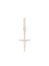 Dolce & Gabbana Cross-pendant Hoop Earring In Silver