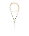 Dolce & Gabbana Cross Pendant Necklace In Yellow