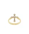 Dolce & Gabbana Cross Ring In Yellow