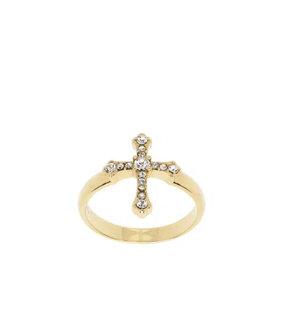 Dolce & Gabbana Cross Ring In Yellow
