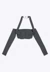 Dolce & Gabbana Cross-strap Cropped Top In Black
