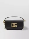Dolce & Gabbana Crossbody Bag Calfskin Chain Strap In Black