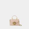 Dolce & Gabbana Pink Devotion Leather Top Handle Bag In Pink