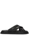 Dolce & Gabbana Men Nappa Effect Fabric Sandal In Black