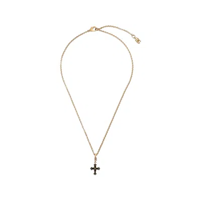 Dolce & Gabbana Cross-pendant Necklace In Gold