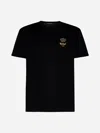 Dolce & Gabbana Crown And Bee Embroidered Crew Neck T-shirt In Black