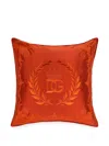 Dolce & Gabbana Mikado Silk Cushion Medium In Orange