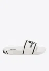 Dolce & Gabbana Crown Logo Pool Slides In White