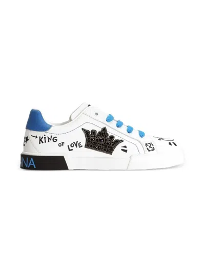 Dolce & Gabbana Kids' Crown-motif Sneakers In Multi