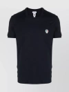 Dolce & Gabbana Crown And Laurel Patch Crewneck T-shirt In Blue