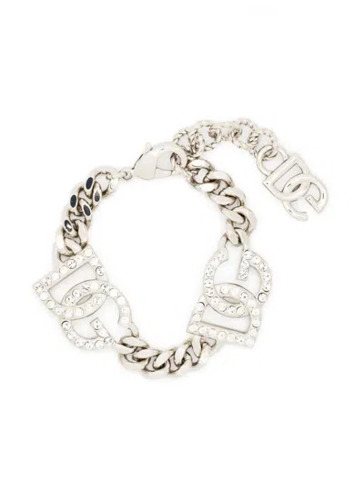 Dolce & Gabbana Crystal Bracelet In Metallic