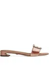 Dolce & Gabbana Crystal-buckle Sandals In Pink