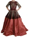 Dolce & Gabbana Crystal Chandelier Silk Princess Gown Women's Dress In Brown