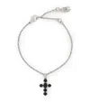 Dolce & Gabbana Link Bracelet With Rhinestone Charms In Multi