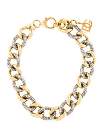 Pre-owned Dolce & Gabbana Crystal Collar Necklace, 18" In Multi