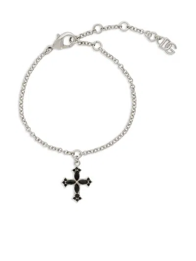 DOLCE & GABBANA CRYSTAL-CROSS LINK BRACELET