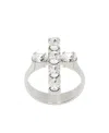 Dolce & Gabbana Crystal Cross Ring In White