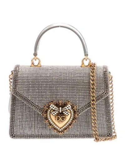 Pre-owned Dolce & Gabbana Crystal Devotion Small In Silver