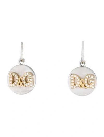 Pre-owned Dolce & Gabbana Crystal Drop Earrings In Multi