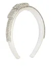 Dolce & Gabbana Crystal-embellished Bow Headband In Neutral