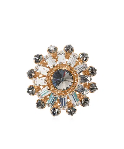 Dolce & Gabbana Crystal-embellished Brooch In Multi