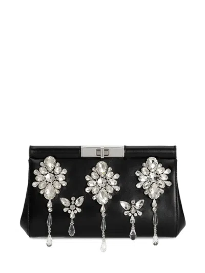 DOLCE & GABBANA CRYSTAL-EMBELLISHED CLASP CLUTCH