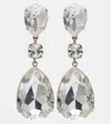 Dolce & Gabbana Crystal-embellished Clip-on Earrings In Silver