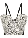 Dolce & Gabbana Crystal-embellished Crop Top In Black