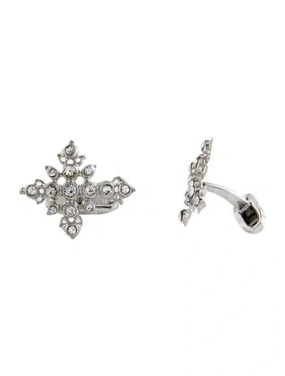 Pre-owned Dolce & Gabbana Crystal Embellished Cufflinks In Multi