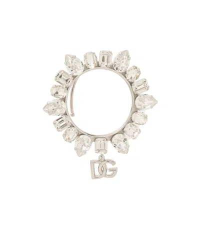 Dolce & Gabbana Crystal-embellished Ear Cuff In White