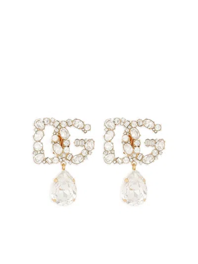 Dolce & Gabbana Crystal-embellished Earrings In ゴールド
