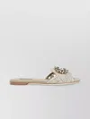 Dolce & Gabbana Lace Flat Sandals In White