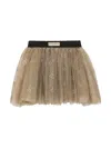 Dolce & Gabbana Crystal-embellished Logo Tutu In Gold