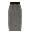 Dolce & Gabbana Crystal Mesh Midi Skirt In Multi