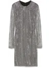 Dolce & Gabbana Crystal-embellished Mini Dress In Silver