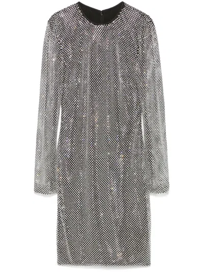 Dolce & Gabbana Crystal-embellished Mini Dress In Silver