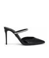 Dolce & Gabbana 90mm Embellished Patent Leather Mules In Black