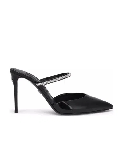 DOLCE & GABBANA DOLCE  GABBANA EMBELLISHED POINTED TOE MULES