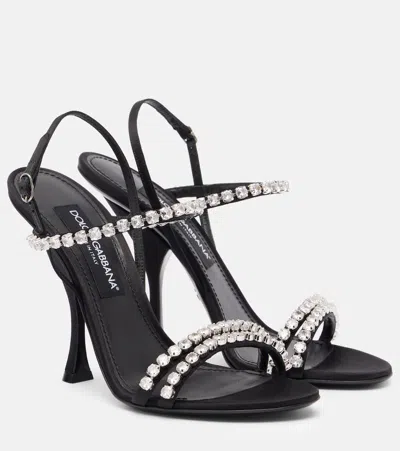 DOLCE & GABBANA CRYSTAL-EMBELLISHED SANDALS