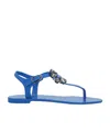 Dolce & Gabbana Crystal Embellished Sandals In Blue